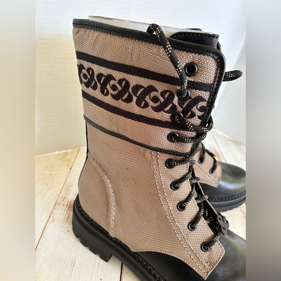Sam & Libby Stella Embroidered Combat Boots lace up chic women’s sz 7.5 NWT - Picture 15 of 15